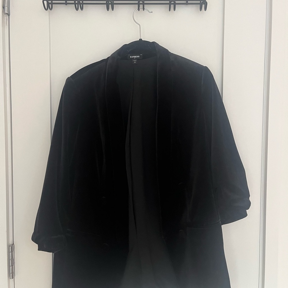 Express Black Velvet Women's Blazer